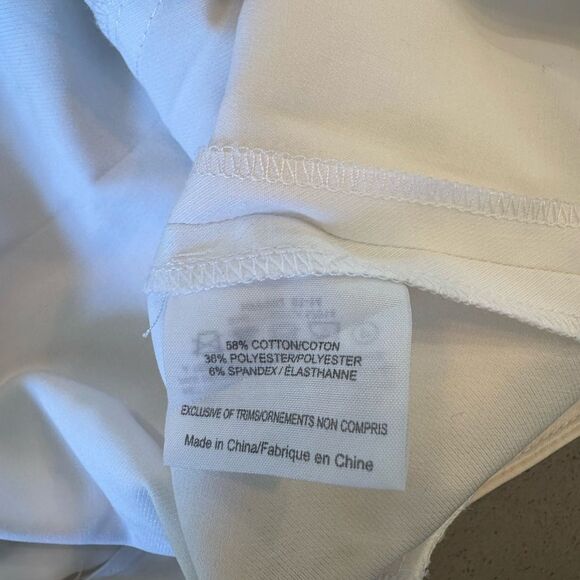 Tory Burch Women's White Slit Hem Cotton Blend Pants size 4 - Picture 8 of 14